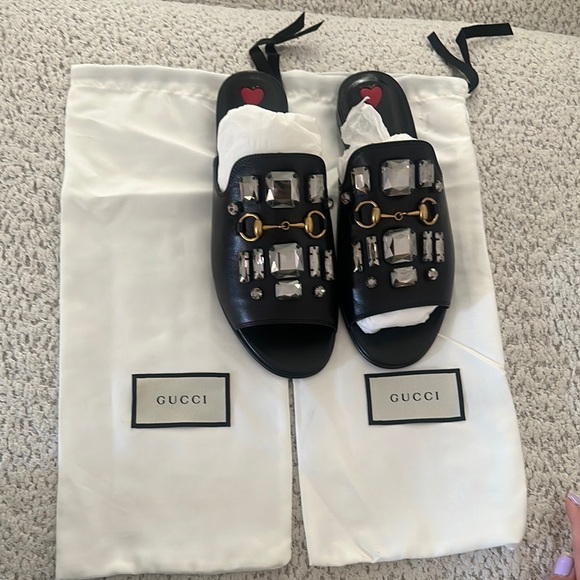 Gucci Horsebit Accent Leather Mules - Picture 4 of 6